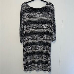 Cest 1946 Women’s Black & White Knee Length Dress A110*